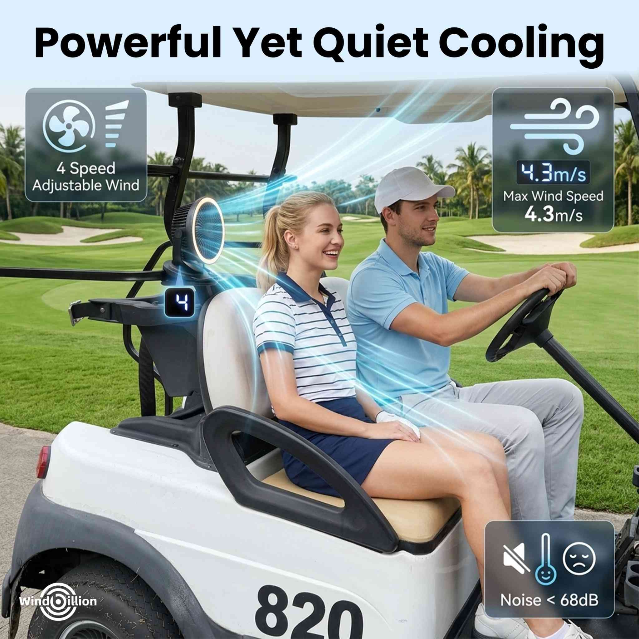 Clip-on Fan Portable Multi functional with LED Night Light(2)