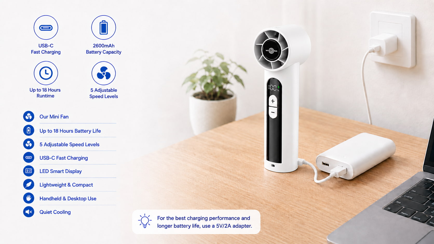 Quiet Cooling with Smart LED Display