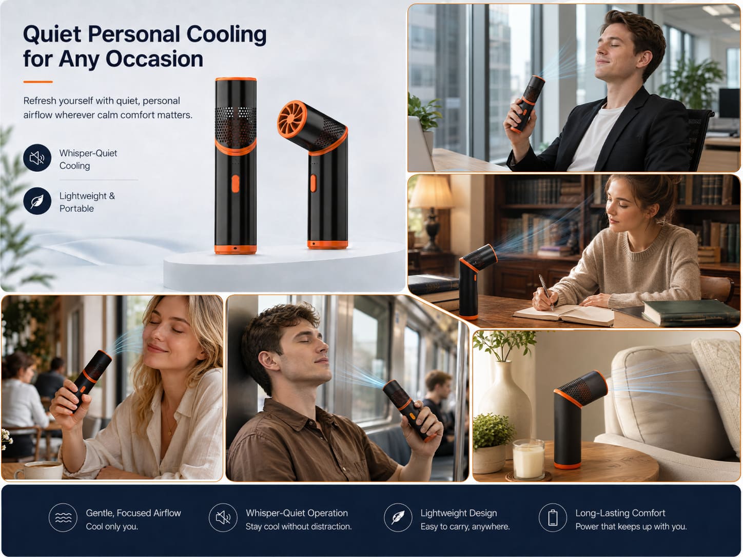 Quiet Personal Cooling for Any Occasion