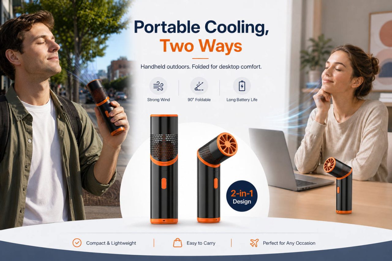 Stay Cool on the Go with a Compact Handheld Fan