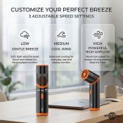 Windmini Fan Portable Rechargeable Handheld-Pocket Fan （1）