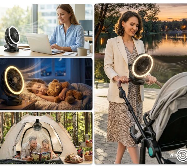 The Multi-Functional Portable Clip-on Fan