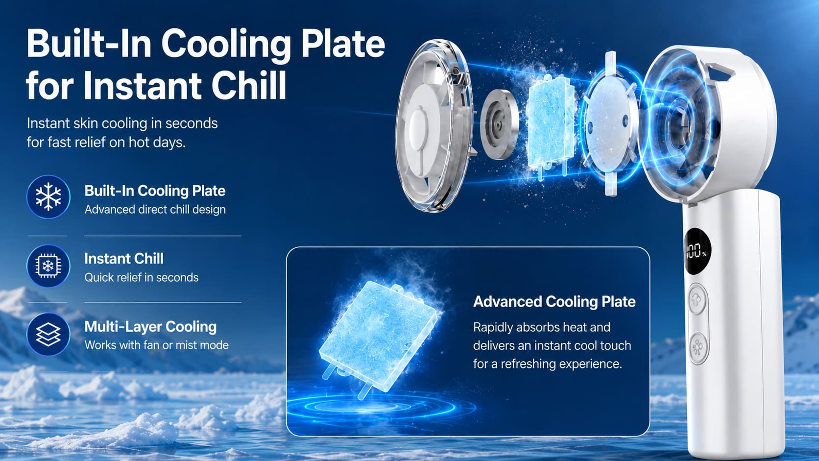 Built-In Cooling Plate for Instant Chill