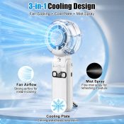 Neck-Wearable Cooling Mist Fan 3 in 1 with Cooling Plate & Mist Spray (1)