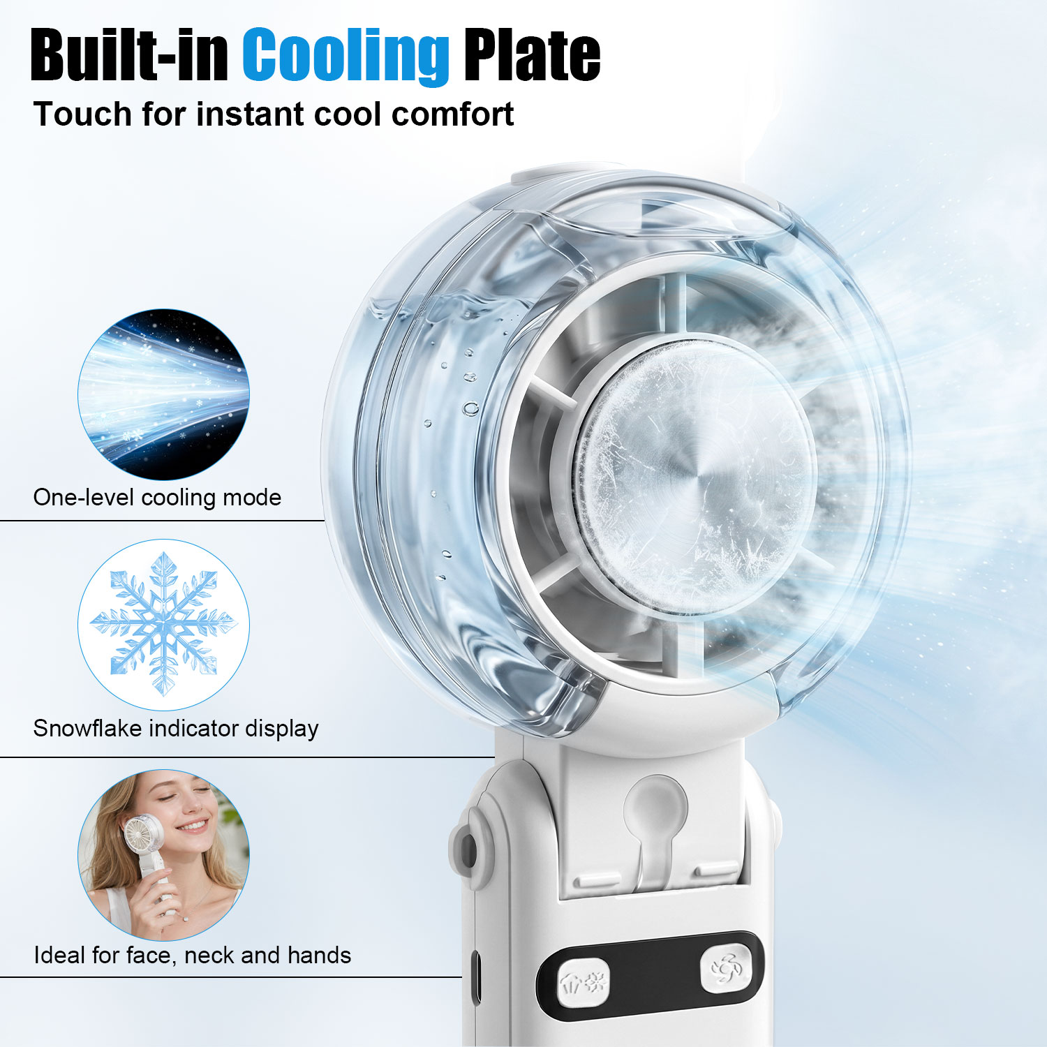 Neck-Wearable Cooling Mist Fan 3 in 1 with Cooling Plate & Mist Spray (5)