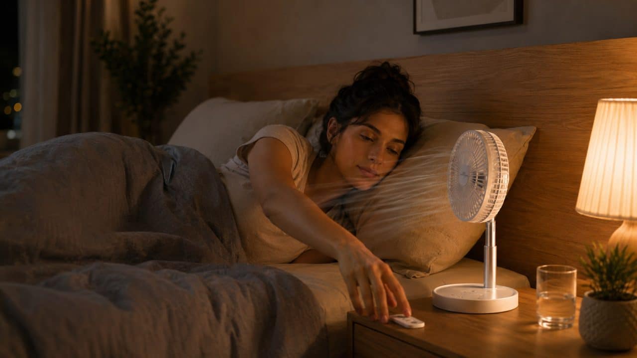 Collapsible Fan with Remote Control — Full Adjustment Without Getting Up