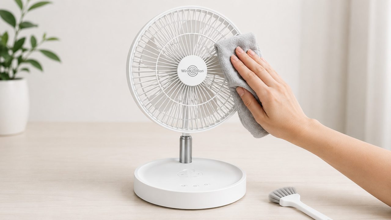 How to Clean a Portable Fan With a Rechargeable Battery