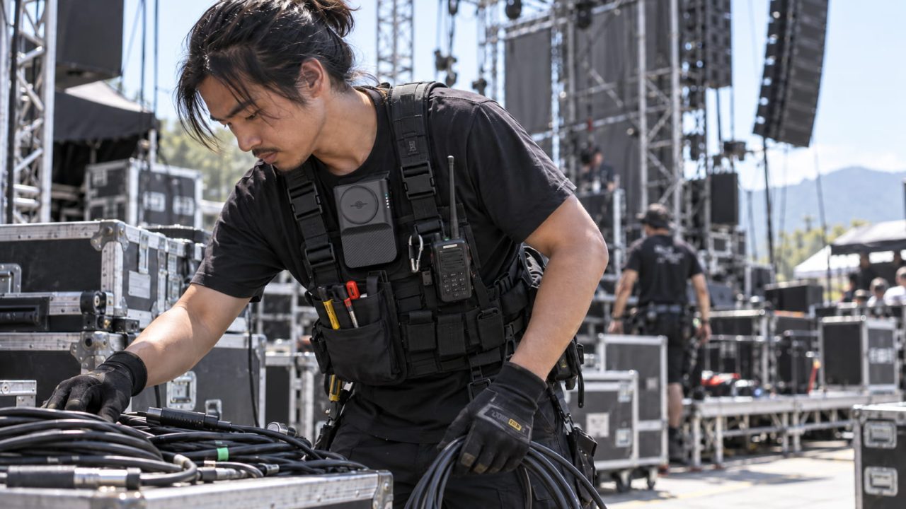 How Should Event Crews Use a Waist Fan During Setup