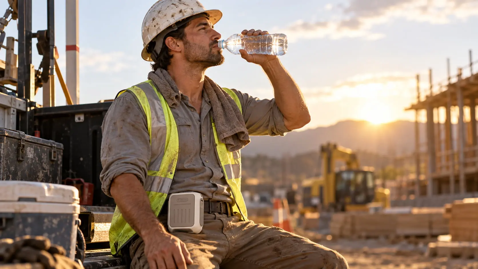 Outdoor workers preparing for hot weather